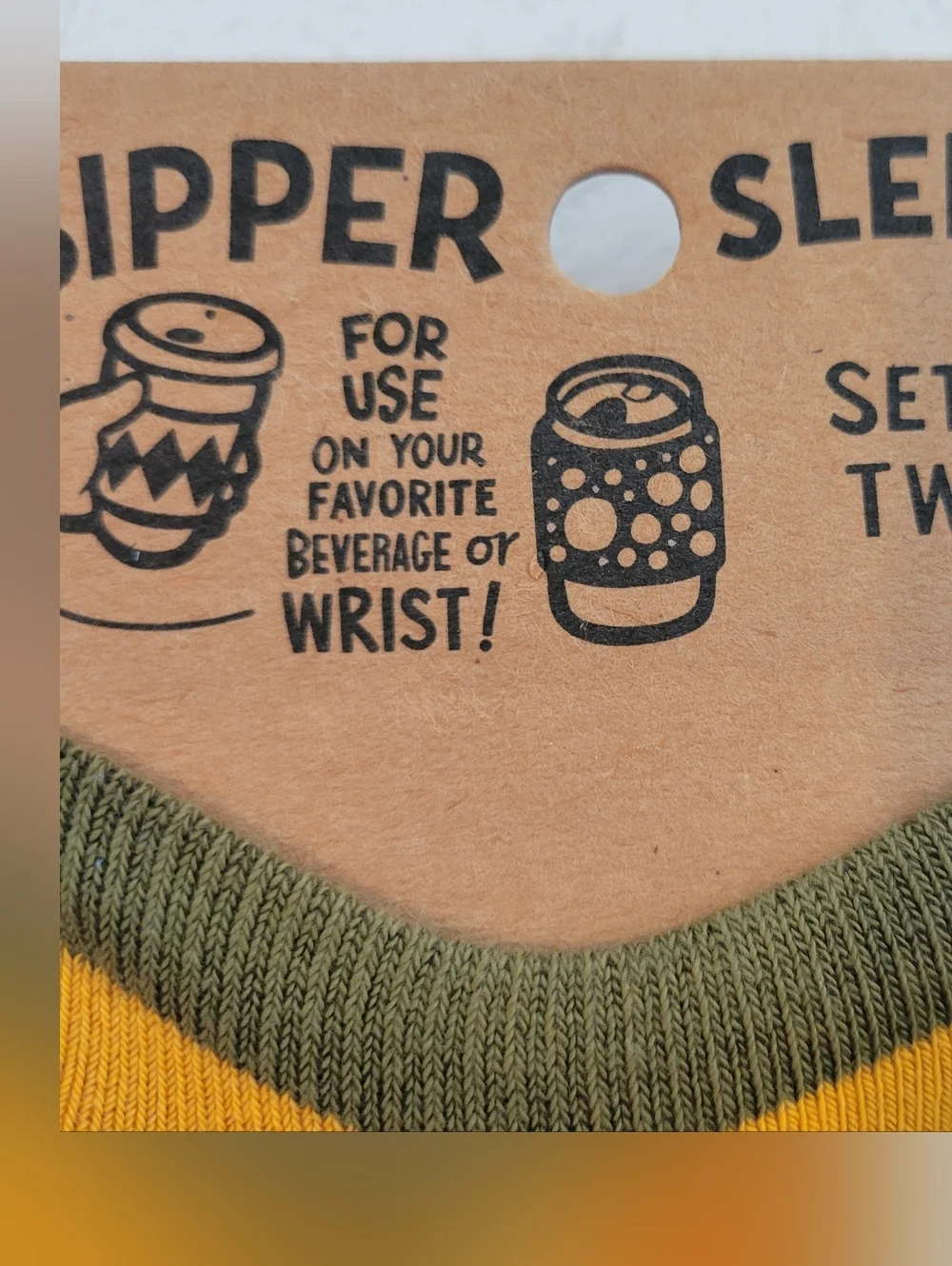 Primitives by Kathy Nope Not Today Knit Sipper Sleeves Can Coozie Set Of 2 New